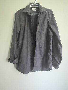 next Men's Dark Gray Oxford Shirt